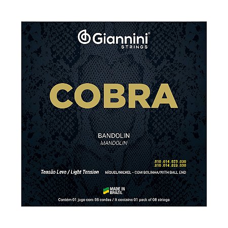Encordoamento para Bandolim Giannini Cobra Níquel GESBN Leve
