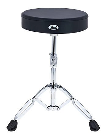 Banco De Bateria Pearl D-790 C/ Pés Duplos E Assento Redondo