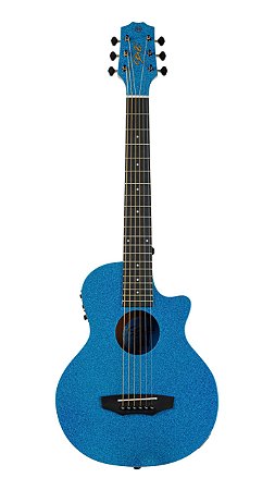 Violão Seizi Fun Panda Nylon Acústico Blue Sparkle