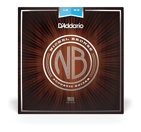 Encordoamento P/ Violão Aço 12-53 D'Addario Nickel NB1253