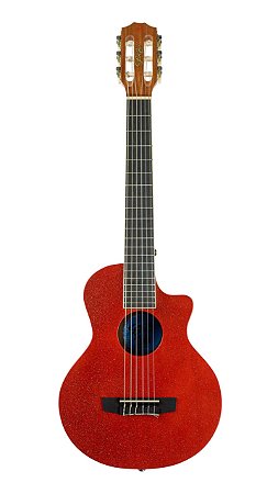 Violão Seizi Fun Panda Nylon EletroAcústico Lava Red Sparkle
