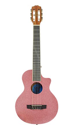 Violão Seizi Fun Panda Nylon EletroAcustic Rose Gold Sparkle