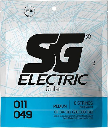 Encordoamento Para Guitarra 011 Níquel Exportação By SG