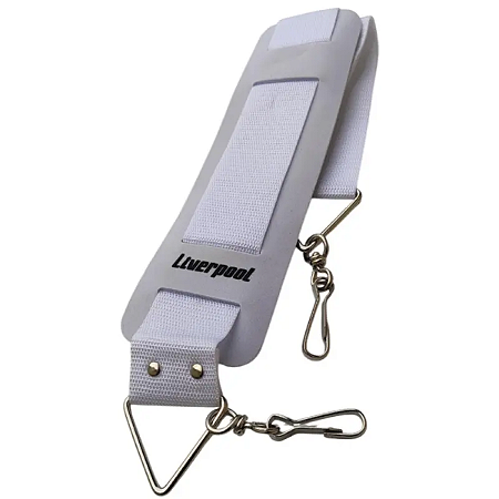 Correia Talabarte 2 Ganchos Branco Com Ombreira Liverpool