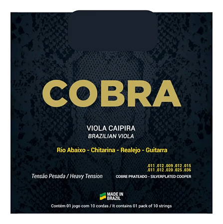 Encordoamento Viola Giannini Cobra Prateado Gesvp Pesada