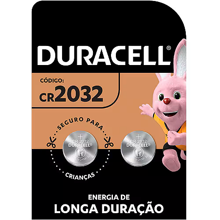 Bateria de Lítio Metálico 3V 1 UN CR 2032 Duracell