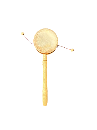 Tambor de Mão Cabulete de Madeira Musicalização Infantil