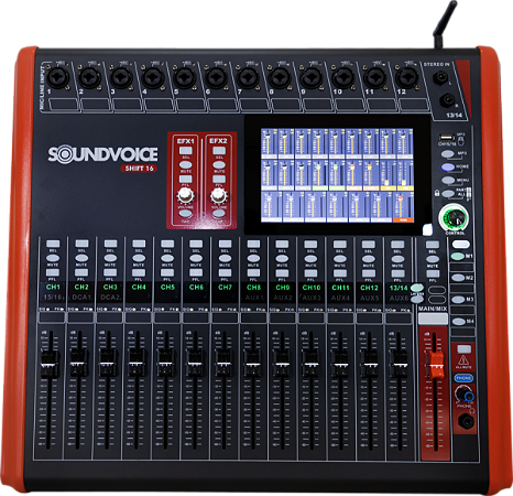 Mesa de Som Digital 16 Canais SHIFT-16 Soundvoice