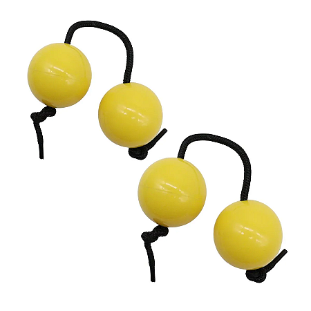 Par de Kas-Kas Infantil Liverpool Percussão Asalato Amarelo