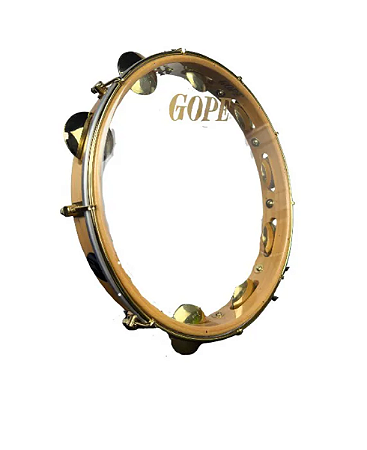 Pandeiro Gope G3 12 Pol 9 Afinações Linha Ouro Pele Cristal
