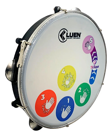 Pandeiro Luen 10 Abs Plat Inox Pele Leitosa Tiktoque Brasil