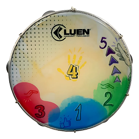 Pandeiro Luen 10" Abs Plat Inox Pele Leitosa Pratik Brasil