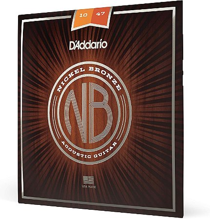 Encordoamento Violão 010 D'Addario Aço Nickel Bronze Nb1047