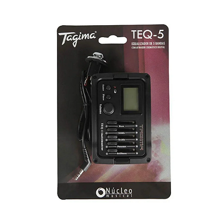 Pré Equalizador c/ Afinador Violão 5 Bandas TEQ5