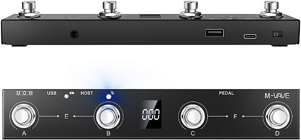 Pedal Controlador MIDI Programável M-Vave Chocolate Plus