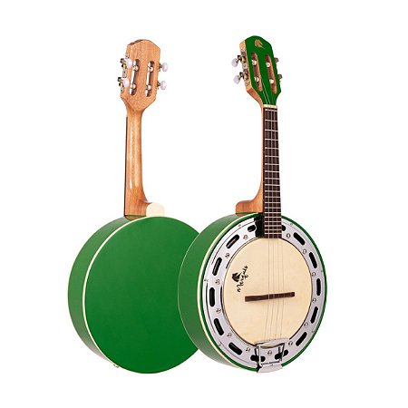 Banjo Eletroacústico Passivo Verde com Aro Cromado Marquês