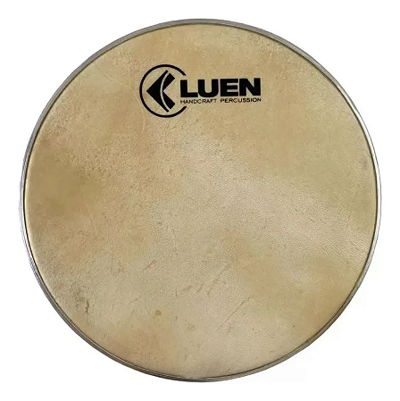 Pele Para Surdo Luen Couro Animal Com Anel Abafador 18"
