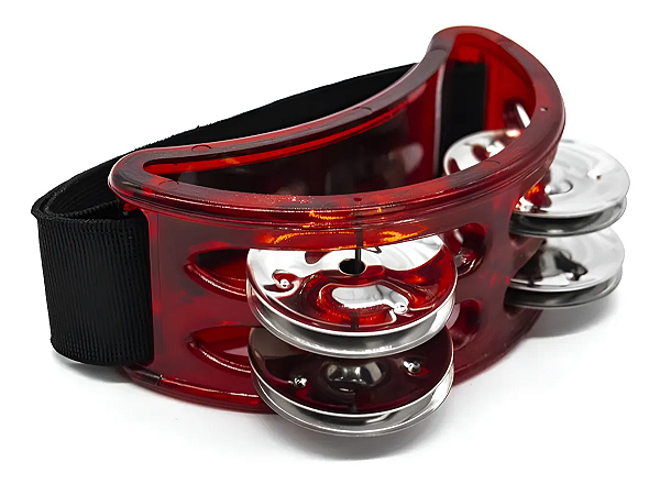 Torelli Pandeirola de Pé Vermelha TP303VM Foot Tambourine