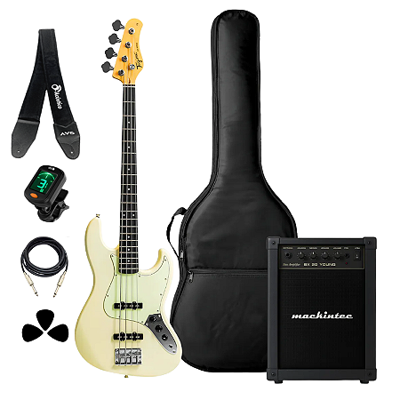 Kit Baixo 4C Tagima JB TW-73OW + Acessórios + Amplificador