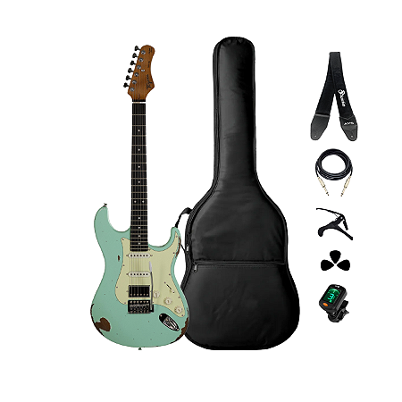 Kit Guitarra Tagima Strato TGA-580 Relic SG + Acessórios