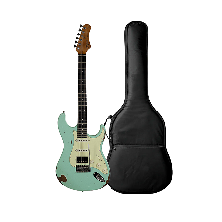 Kit Guitarra Relic Tagima Stratocaster TGA-580 Antique SG + Capa