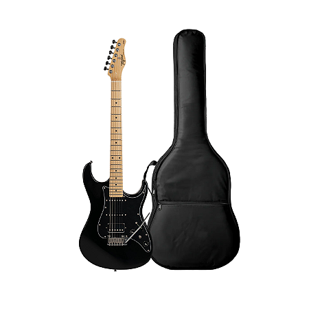 Kit Guitarra Tagima Superstrato Profissional Stella BK+ Capa