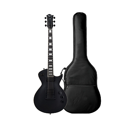 Kit Guitarra Tagima Les Paul Almach BKS Black Satin + Capa