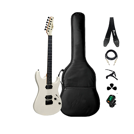 Kit Guitarra Tagima Strato TG515CGR Cement Grey + Acessórios