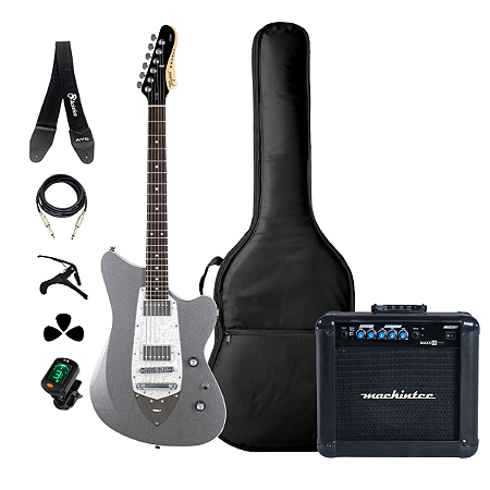 Kit Guitarra Tagima Cosmo Silver + Acessórios + Amplificador
