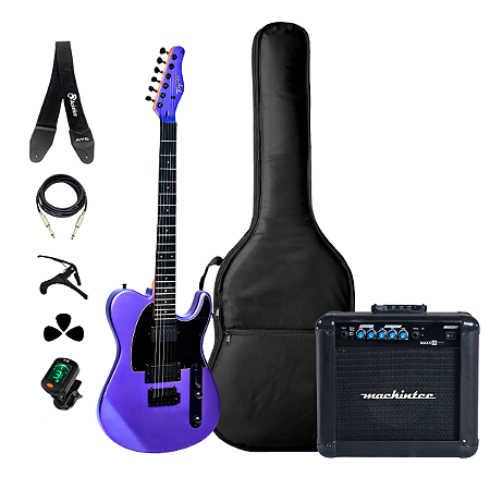 Kit Guitarra Strato Tagima TG-580 Acessórios + Amplificador