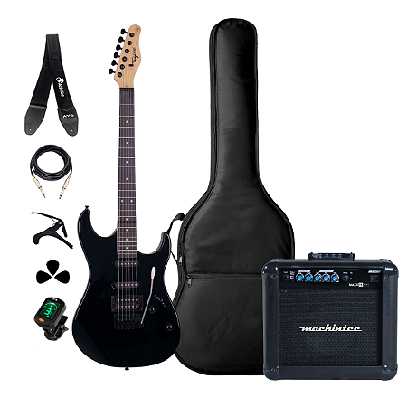 Kit Guitarra Tagima TG510BK Black Acessórios + Amplificador