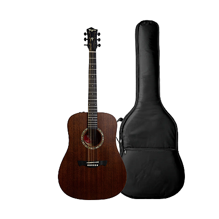 Kit Violão Folk Tulum Non-Cut Aço Tagima NT Mahogany + Capa