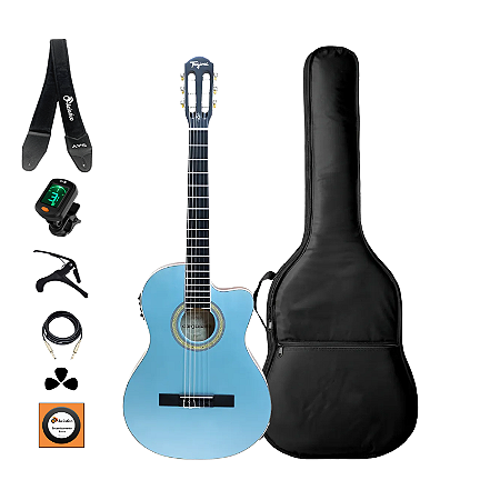 Kit Violão Elétrico Nylon Tagima Latin Cartagena+ Acessórios
