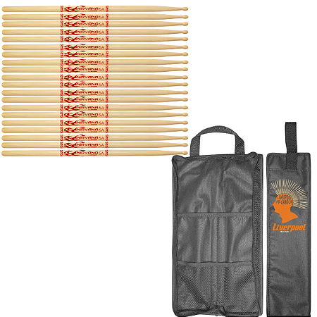 10 Pares Baqueta Liverpool Nirvana Eco Bio 5a Ni5am + Bag