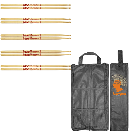 5 Pares Baqueta Liverpool Nirvana Eco Bio 5a Ni5am + Bag