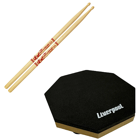 Baqueta Liverpool Nirvana Eco Bio 5a Ni5am + Pad de Estudo