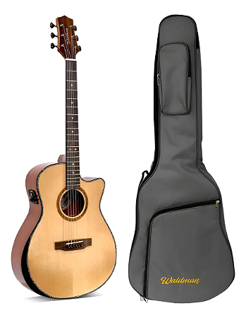 Violão Waldman Sólido Grand Auditorium DCEX-1841 C/ Bag NT
