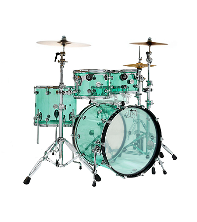 USADO Bateria DW Design Series Acrylic Sea Glass Banco Mapex T-870