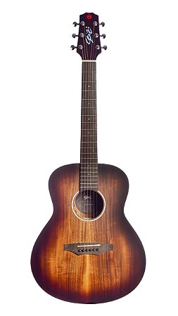 Violão Aço Seizi Supreme Mini Ryu Koa Burst Com Bag