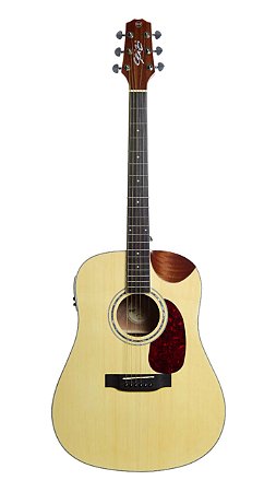 Violão Aço Seizi Akira Half Cutaway Natural Satin Com Bag