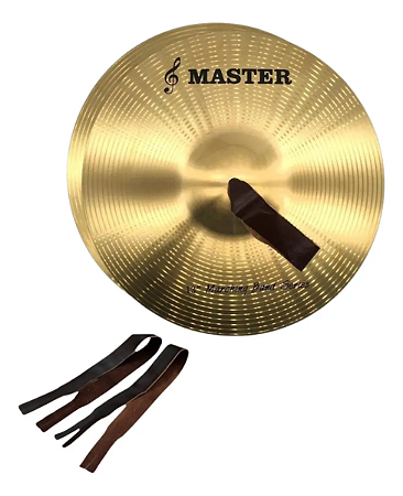 Par de Prato De Fanfarra Brass 13'' Master By Liverpool