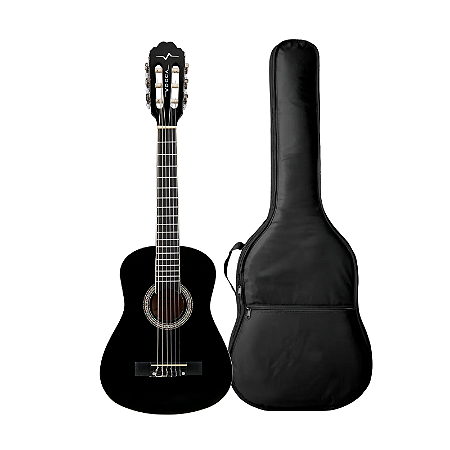 Kit Violão Clássico Infantil Vogga Nylon 1/4 VCN30BK Preto + Capa