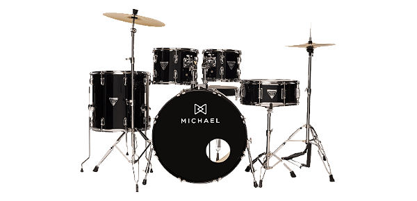 Bateria Acústica Completa Michael Trinity DMT222 Preto 22"