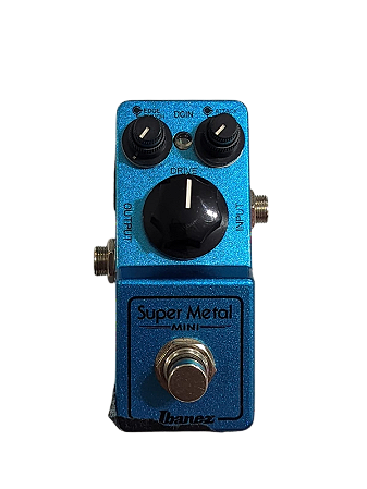 USADO Pedal De Distorço Mini Super Metal Ibanez Azul