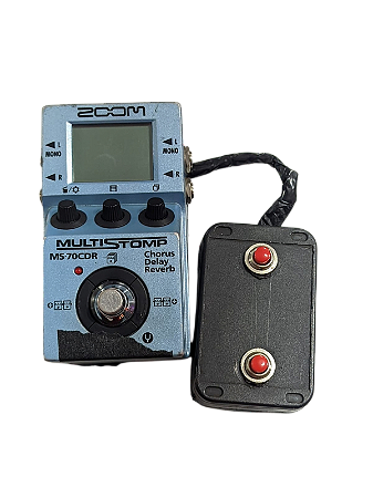 USADO Zoom Pedal De Efeitos Para Guitarra Ms70 Cdr Azul