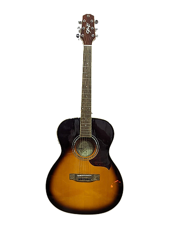 USADO Violão Folk Eletroacústico Seizi Hiro Aço Brown Burst