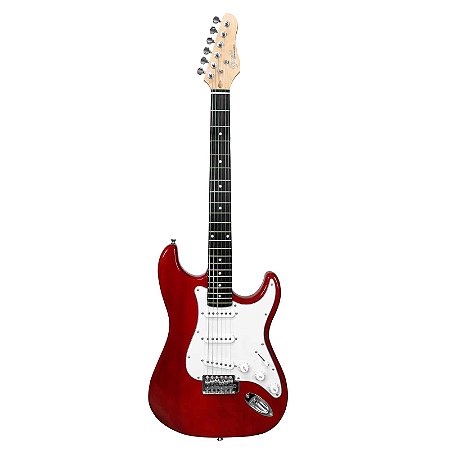 Guitarra Strato Giannini G-100 SSS Translucent Red