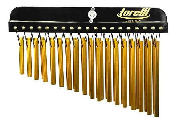 Carrilhao Duplo 36 Barras Alumínio Dourado Torelli TA-306