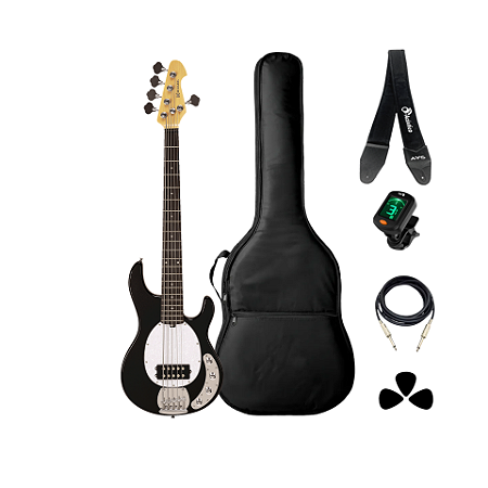 Kit Baixo ATV Michael Music Man BMM700 5C Preto + Acessórios