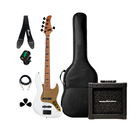 Kit Baixo Strinberg Aninha Deleones JB 5 + Acessório + Ampli